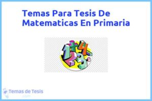 Tesis de Matematicas En Primaria: Ejemplos y temas TFG TFM