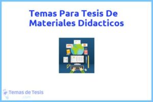 Tesis de Materiales Didacticos: Ejemplos y temas TFG TFM