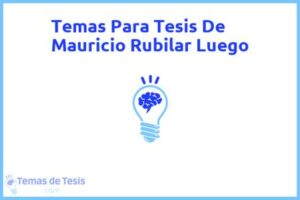 Tesis de Mauricio Rubilar Luego: Ejemplos y temas TFG TFM