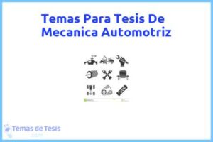 Tesis de Mecanica Automotriz: Ejemplos y temas TFG TFM