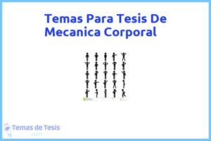 Tesis de Mecanica Corporal: Ejemplos y temas TFG TFM