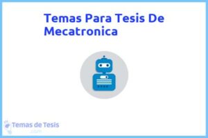 Tesis de Mecatronica: Ejemplos y temas TFG TFM
