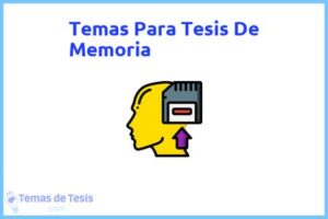 Tesis de Memoria: Ejemplos y temas TFG TFM
