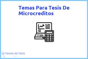 Tesis de Microcreditos: Ejemplos y temas TFG TFM