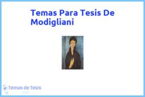 Tesis de Modigliani: Ejemplos y temas TFG TFM