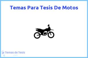 Tesis de Motos: Ejemplos y temas TFG TFM