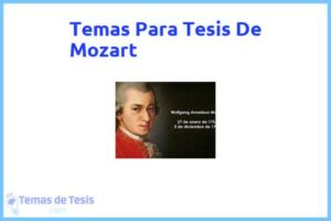 Tesis de Mozart: Ejemplos y temas TFG TFM