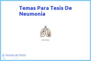 Tesis de Neumonia: Ejemplos y temas TFG TFM