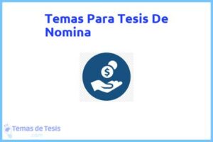 Tesis de Nomina: Ejemplos y temas TFG TFM