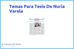 Tesis de Nuria Varela: Ejemplos y temas TFG TFM