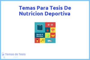Tesis de Nutricion Deportiva: Ejemplos y temas TFG TFM