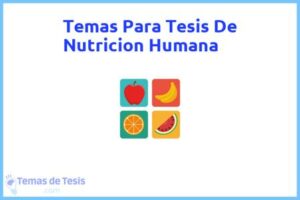 Tesis de Nutricion Humana: Ejemplos y temas TFG TFM