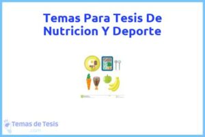 Tesis de Nutricion Y Deporte: Ejemplos y temas TFG TFM