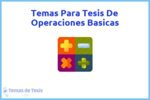 Tesis de Operaciones Basicas: Ejemplos y temas TFG TFM