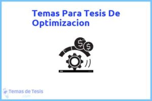 Tesis de Optimizacion: Ejemplos y temas TFG TFM