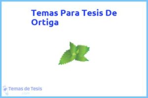 Tesis de Ortiga: Ejemplos y temas TFG TFM