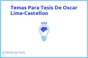 Tesis de Oscar Lima-Castellon: Ejemplos y temas TFG TFM