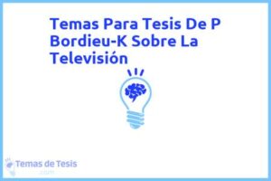 Tesis de P Bordieu-K Sobre La Televisión: Ejemplos y temas TFG TFM