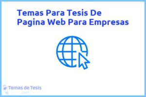 Tesis de Pagina Web Para Empresas: Ejemplos y temas TFG TFM