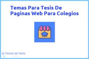 Tesis de Paginas Web Para Colegios: Ejemplos y temas TFG TFM