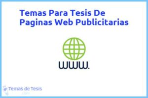 Tesis de Paginas Web Publicitarias: Ejemplos y temas TFG TFM