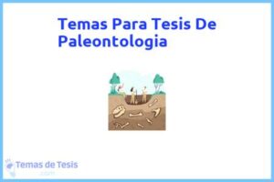 Tesis de Paleontologia: Ejemplos y temas TFG TFM