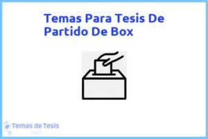 Tesis de Partido De Box: Ejemplos y temas TFG TFM