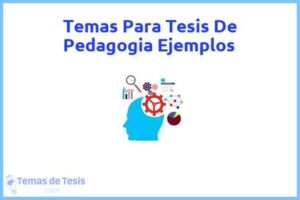 Tesis de Pedagogia Ejemplos: Ejemplos y temas TFG TFM