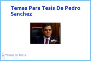Tesis de Pedro Sanchez: Ejemplos y temas TFG TFM