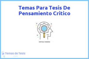 Tesis de Pensamiento Critico: Ejemplos y temas TFG TFM