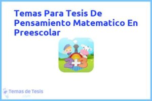 Tesis de Pensamiento Matematico En Preescolar: Ejemplos y temas TFG TFM