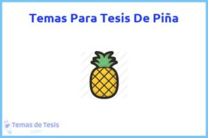 Tesis de Piña: Ejemplos y temas TFG TFM
