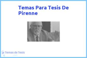 Tesis de Pirenne: Ejemplos y temas TFG TFM
