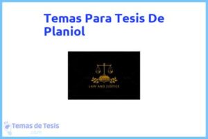 Tesis de Planiol: Ejemplos y temas TFG TFM