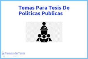 Tesis de Politicas Publicas: Ejemplos y temas TFG TFM