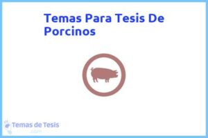 Tesis de Porcinos: Ejemplos y temas TFG TFM