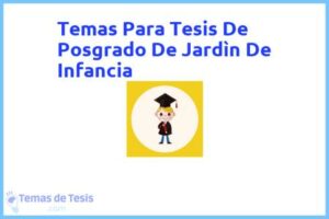 Tesis de Posgrado De Jardìn De Infancia: Ejemplos y temas TFG TFM