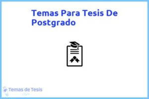 Tesis de Postgrado: Ejemplos y temas TFG TFM