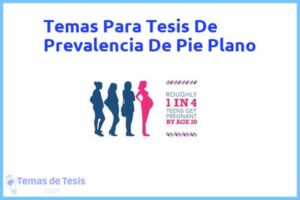 Tesis de Prevalencia De Pie Plano: Ejemplos y temas TFG TFM