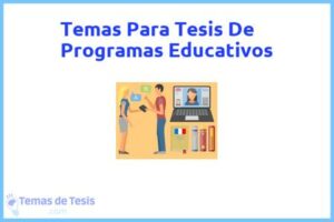 Tesis de Programas Educativos: Ejemplos y temas TFG TFM