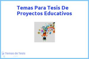 Tesis de Proyectos Educativos: Ejemplos y temas TFG TFM
