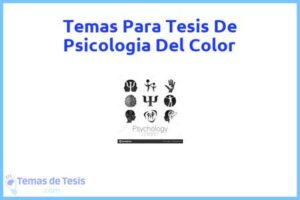 Tesis de Psicologia Del Color: Ejemplos y temas TFG TFM