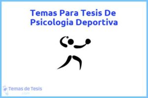 Tesis de Psicologia Deportiva: Ejemplos y temas TFG TFM
