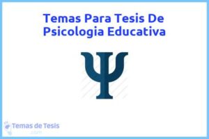 Tesis de Psicologia Educativa: Ejemplos y temas TFG TFM