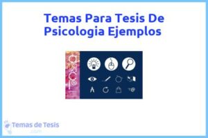 Tesis de Psicologia Ejemplos: Ejemplos y temas TFG TFM