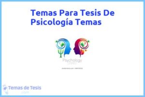 Tesis de Psicología Temas: Ejemplos y temas TFG TFM