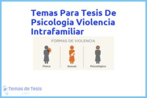 Tesis de Psicologia Violencia Intrafamiliar: Ejemplos y temas TFG TFM
