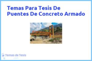 Tesis de Puentes De Concreto Armado: Ejemplos y temas TFG TFM