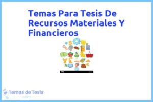 Tesis de Recursos Materiales Y Financieros: Ejemplos y temas TFG TFM