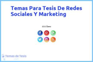 Tesis de Redes Sociales Y Marketing: Ejemplos y temas TFG TFM